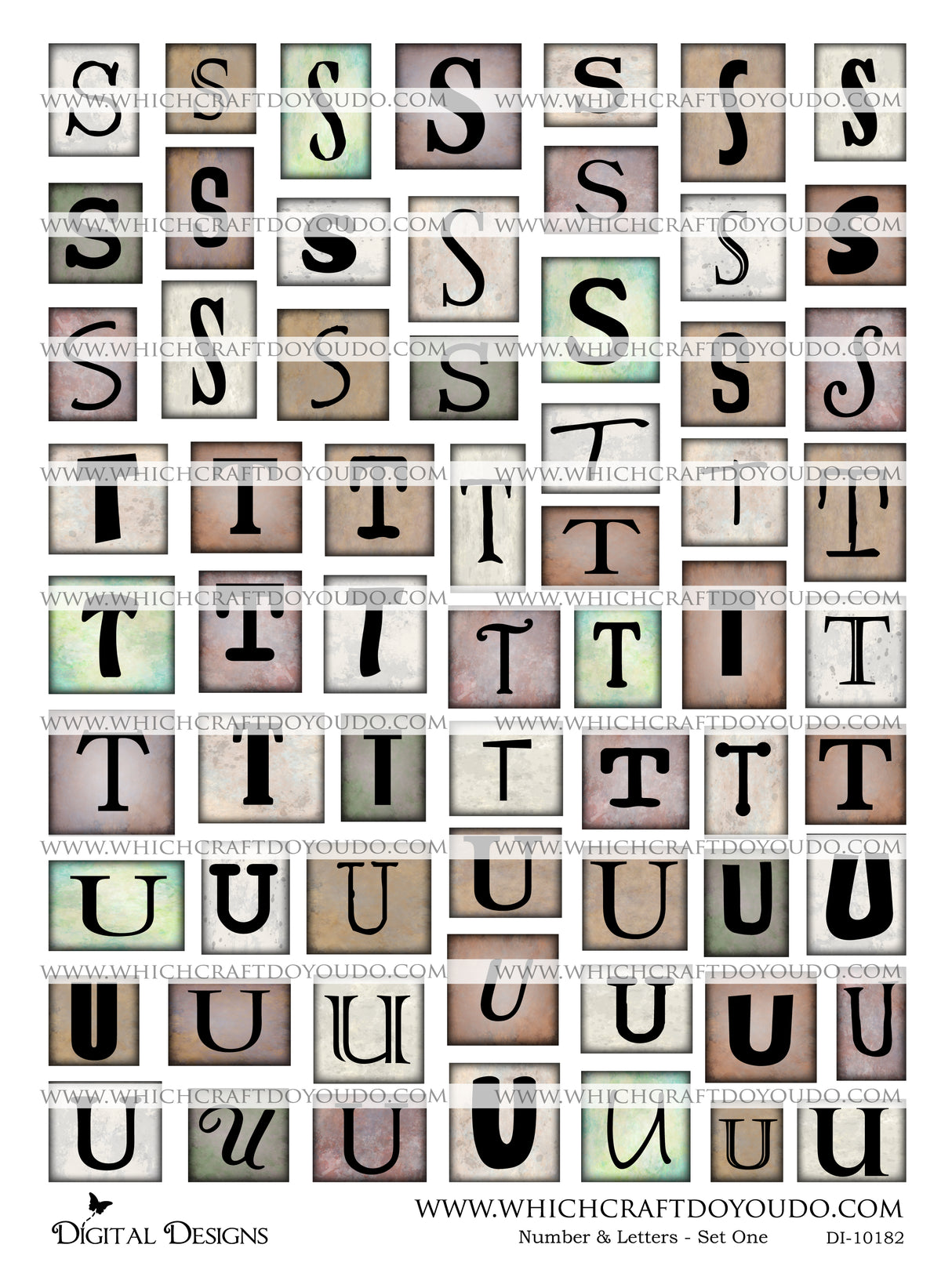 Numbers & Letters - Set One - DI-10182 - Digital Download