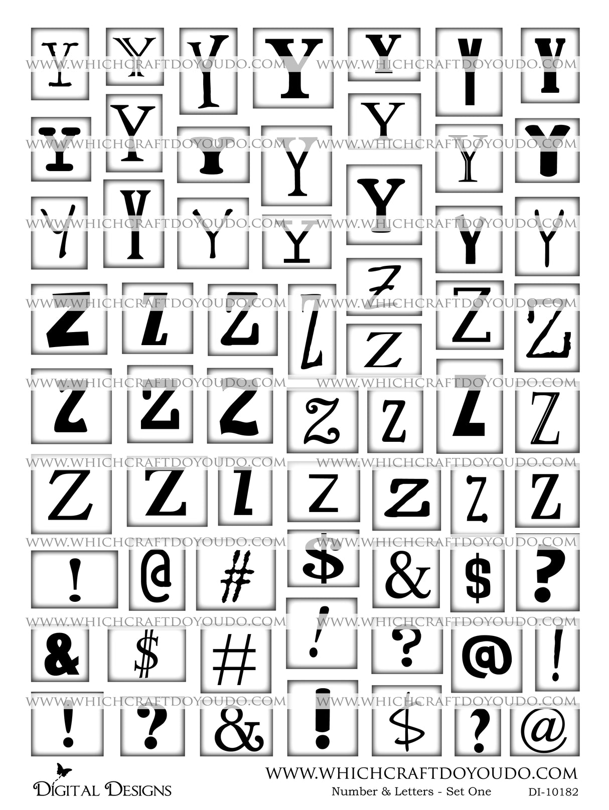 Numbers & Letters - Set One - DI-10182 - Digital Download