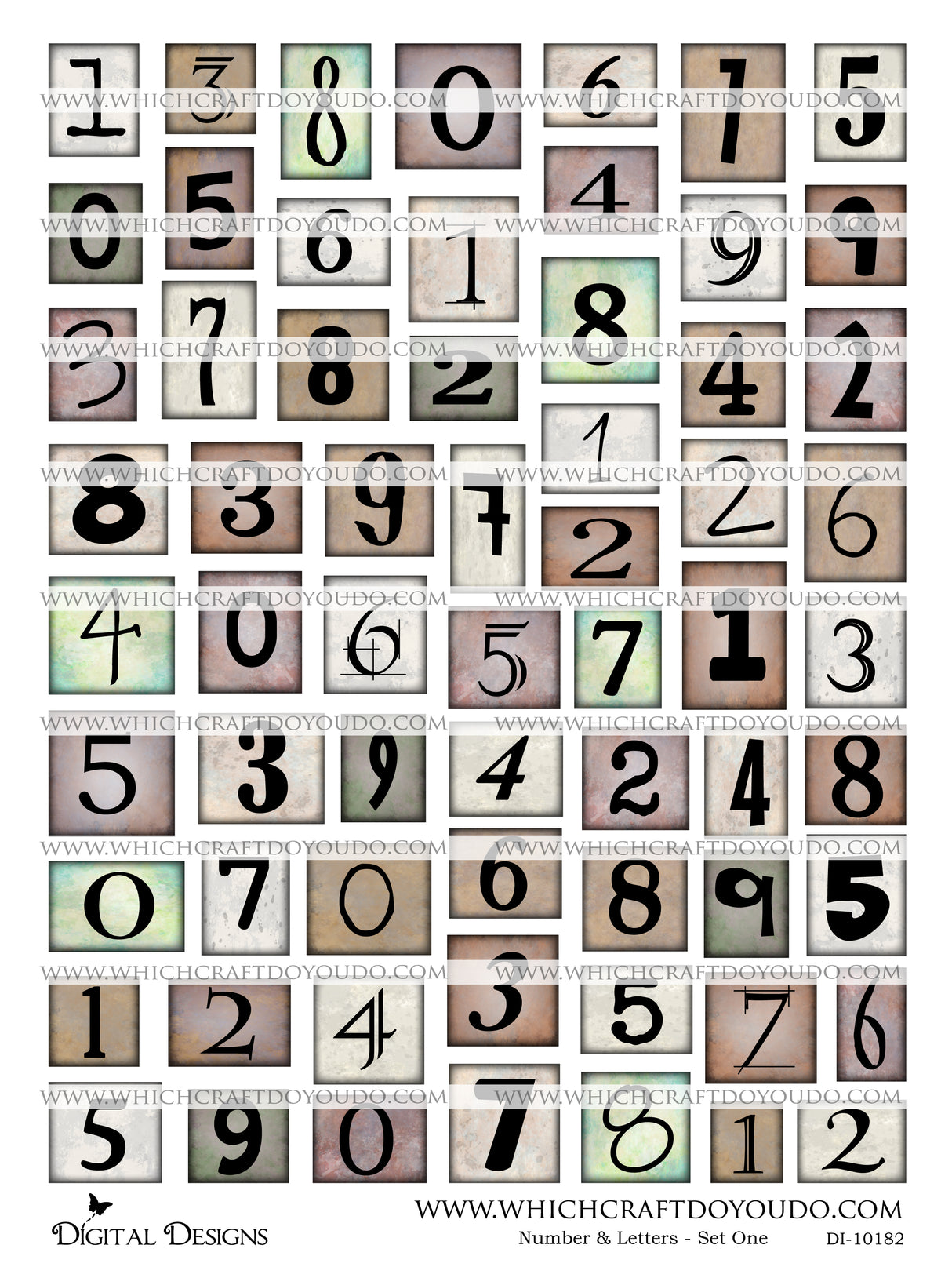 Numbers & Letters - Set One - DI-10182 - Digital Download