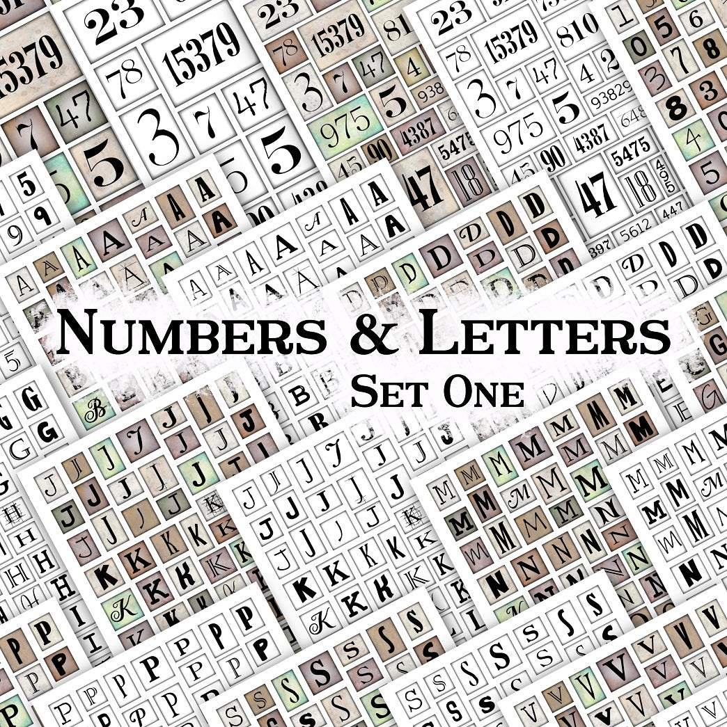 Numbers & Letters - Set One - DI-10182 - Digital Download