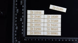 Laser Engraved Number Plates - Large - Set of 12 - White Chipboard