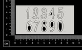 Numbers - AA - Small - White Chipboard