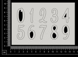 Numbers - AB - Medium - White Chipboard