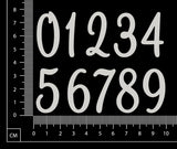 Numbers - AB - Medium - White Chipboard