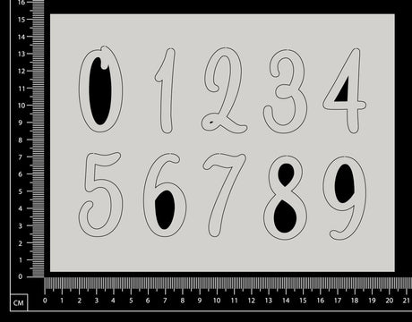Numbers - AC - Large - White Chipboard
