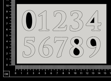 Numbers - BB - Medium - White Chipboard