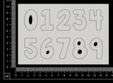 Numbers - CB - Medium - White Chipboard