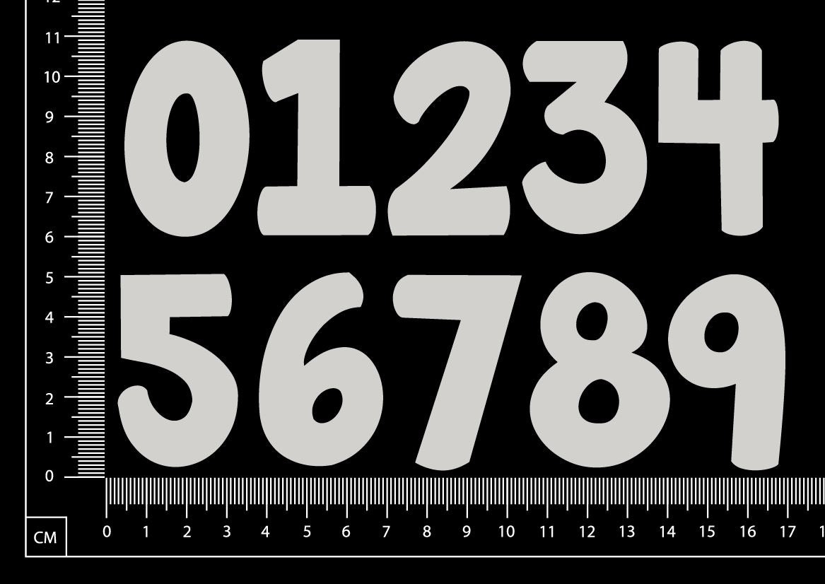 Numbers - CC - Large - White Chipboard
