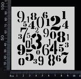 Numbers - Stencil - 100mm x 100mm