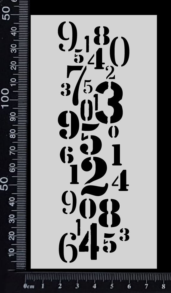 Numbers  - Stencil - 75mm x 150mm