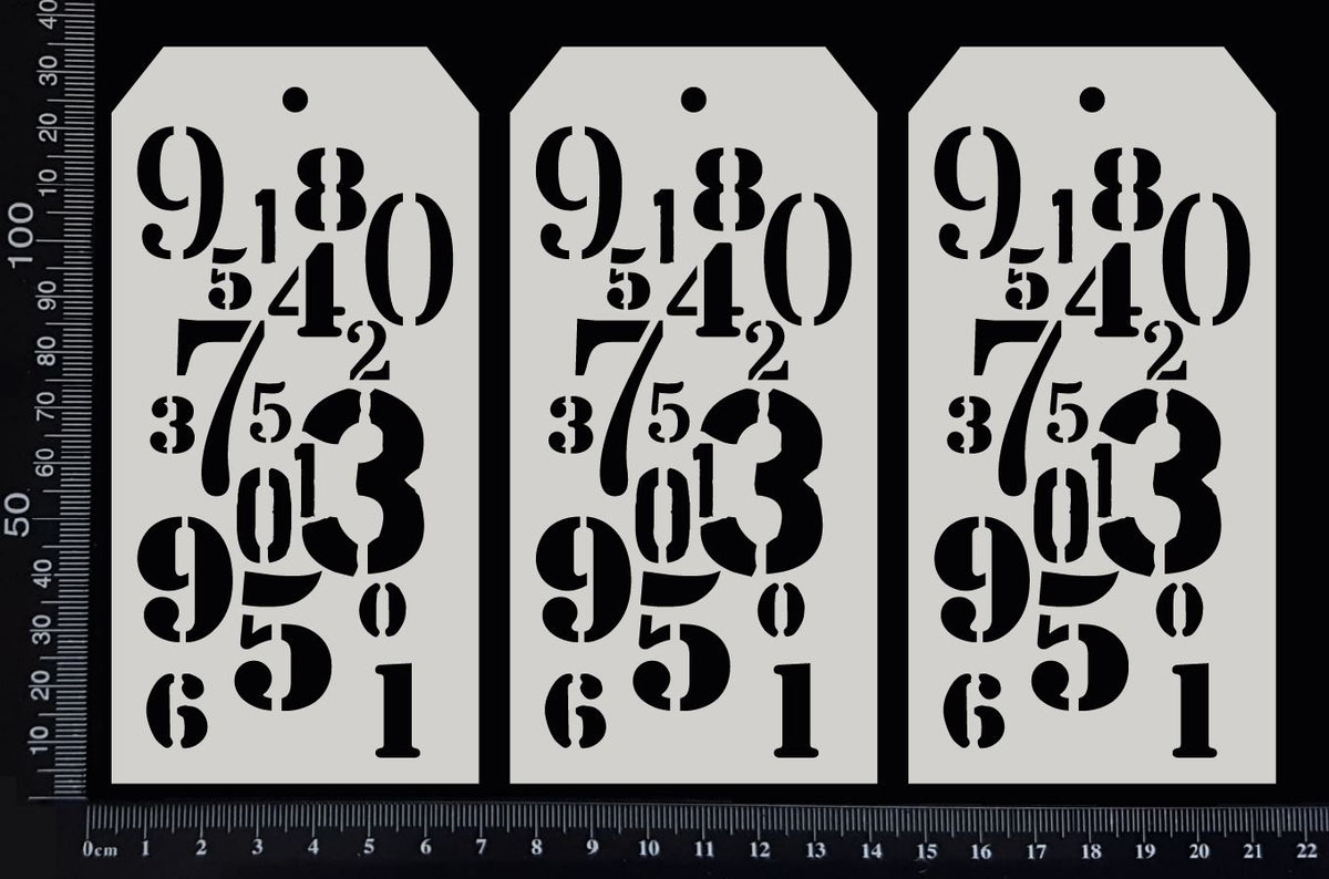 Numbers For Tags Numbers Tags Set - AB - Medium - White Chipboard – Whichcraft Do You Do