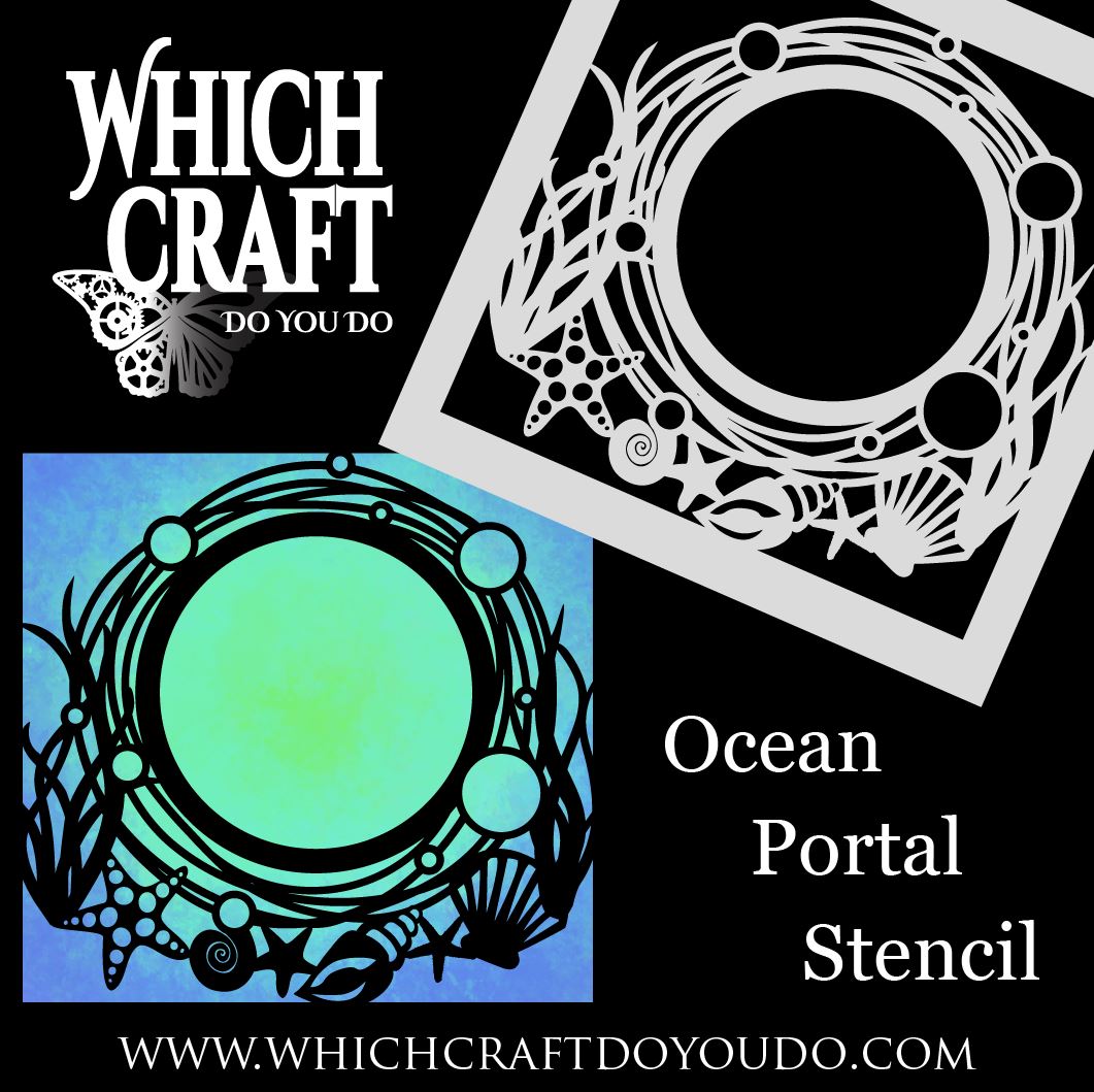 Ocean Portal - Stencil - 150mm x 150mm