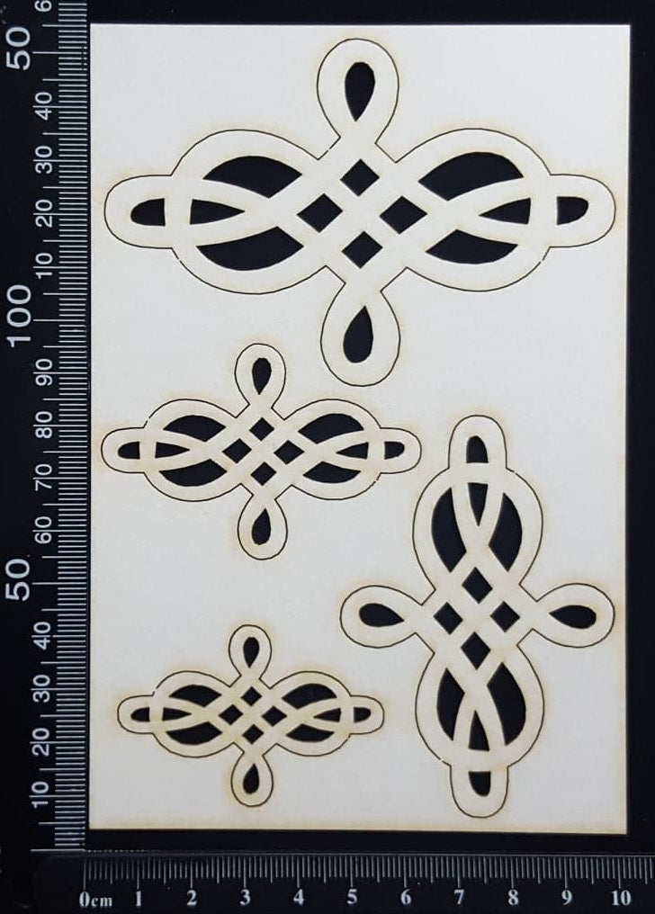 Oriental Flourishes - White Chipboard