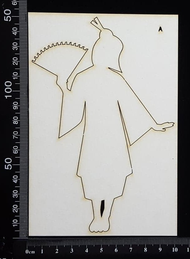 Oriental Lady - A - Large - White Chipboard