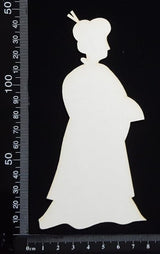 Oriental Lady - B - Large - White Chipboard