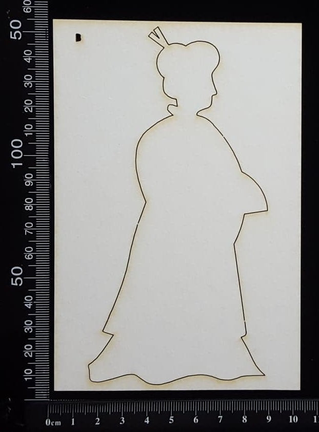 Oriental Lady - B - Large - White Chipboard