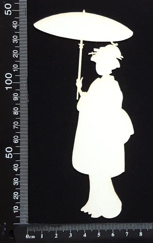 Oriental Lady - C - Large - White Chipboard