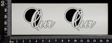 Elegant Word - Our - Set of 2 - White Chipboard