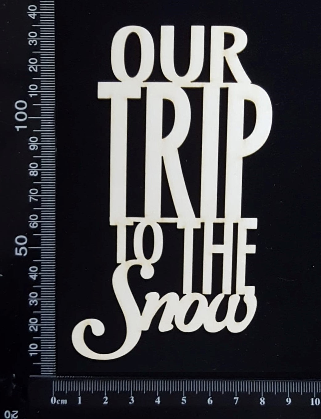 Our Trip to the Snow - White Chipboard