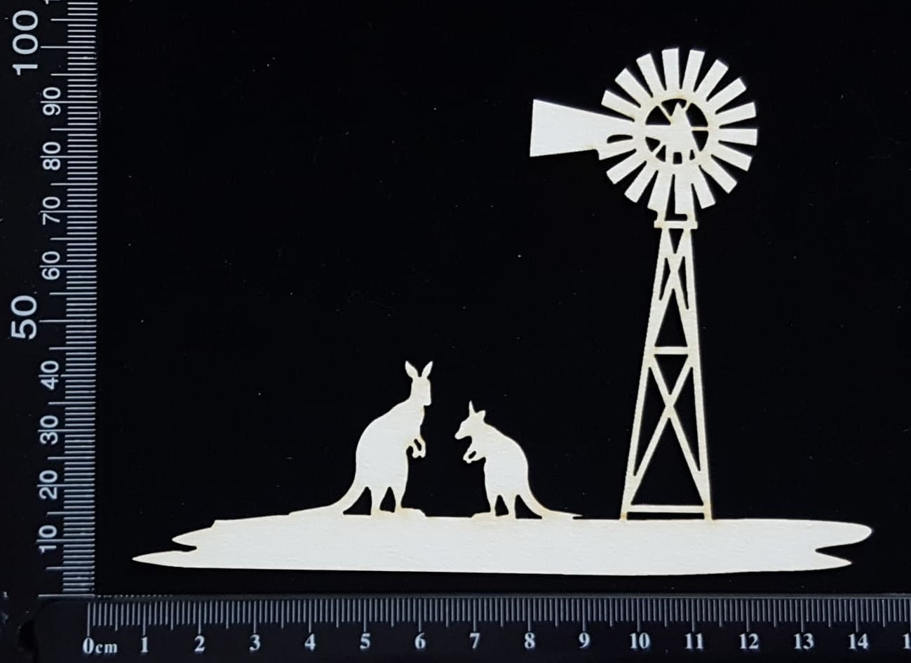 Outback View - B - White Chipboard