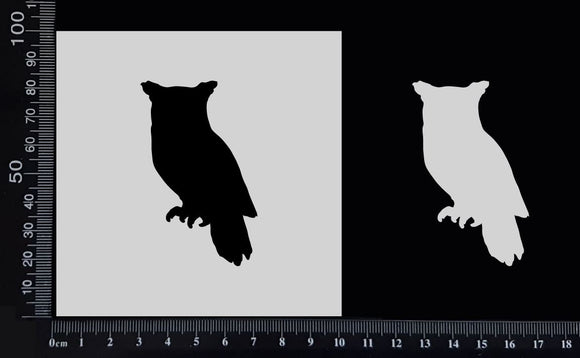 Owl - C - Stencil - 100mm x 100mm