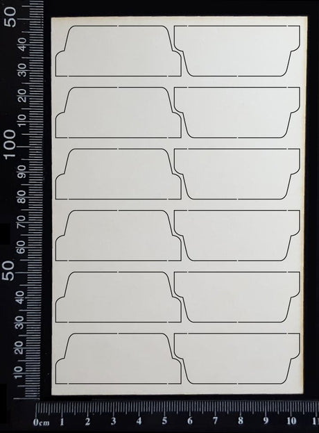 Tabs Set - B - White Chipboard
