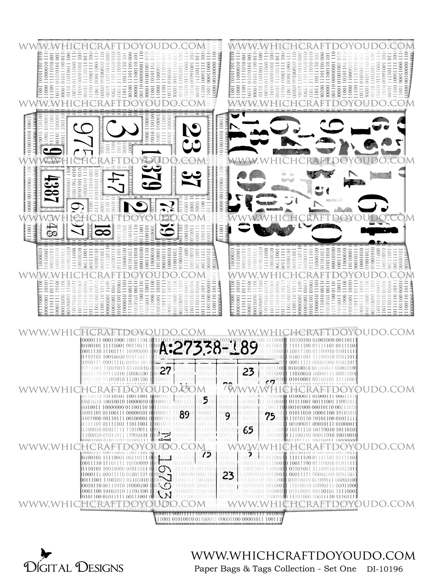 Paper Bags & Tags Collection - Set One - DI-10196 - Digital Download