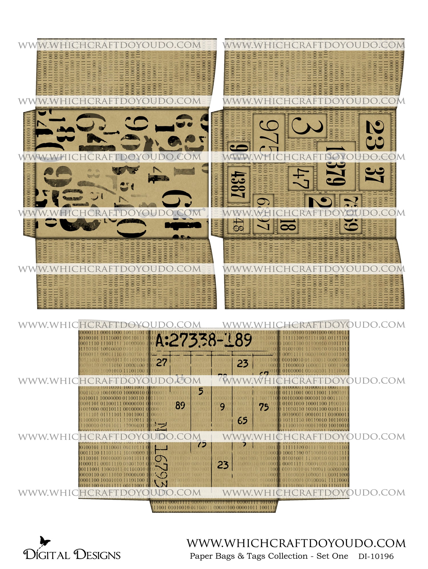 Paper Bags & Tags Collection - Set One - DI-10196 - Digital Download