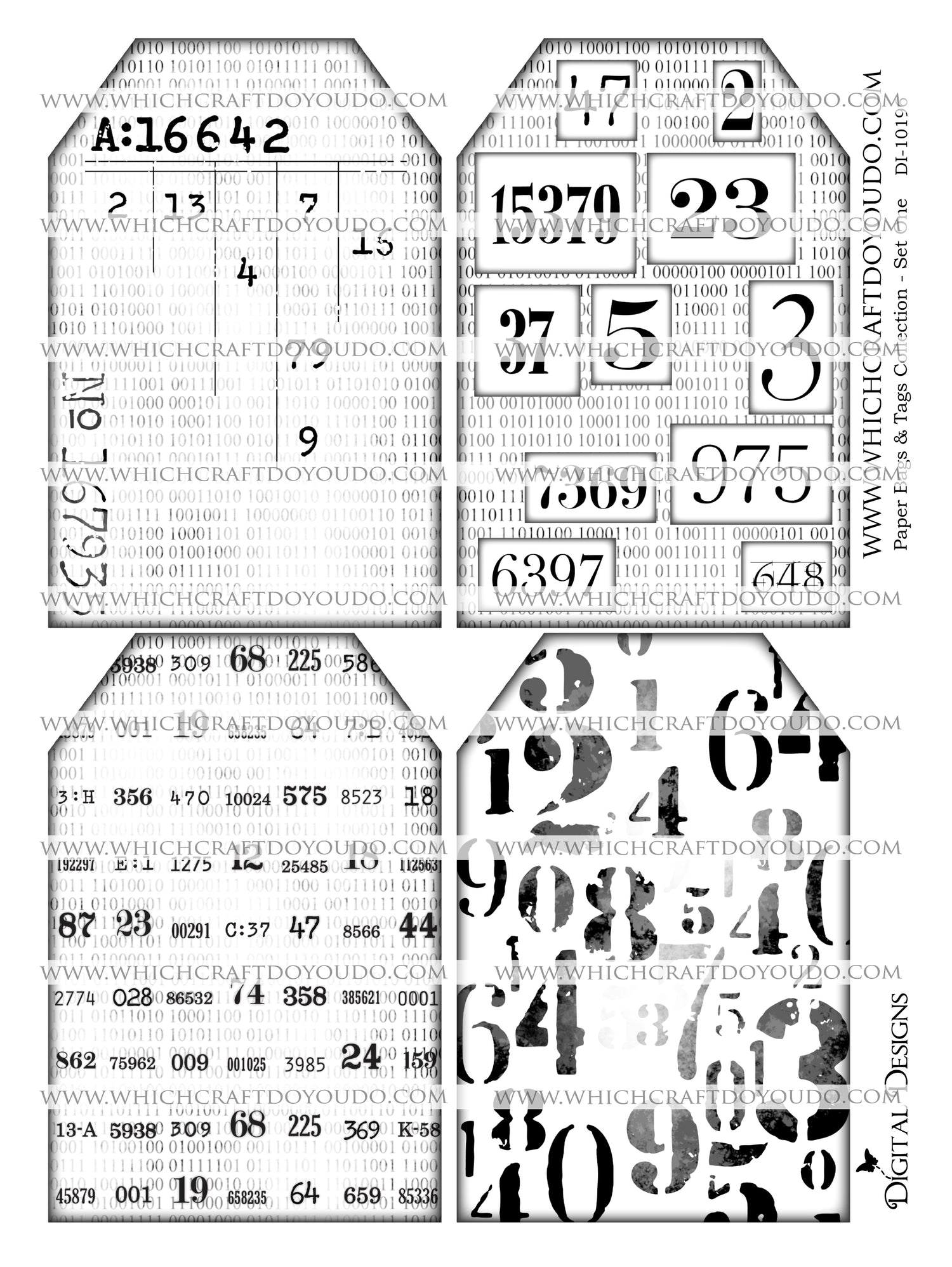 Paper Bags & Tags Collection - Set One - DI-10196 - Digital Download