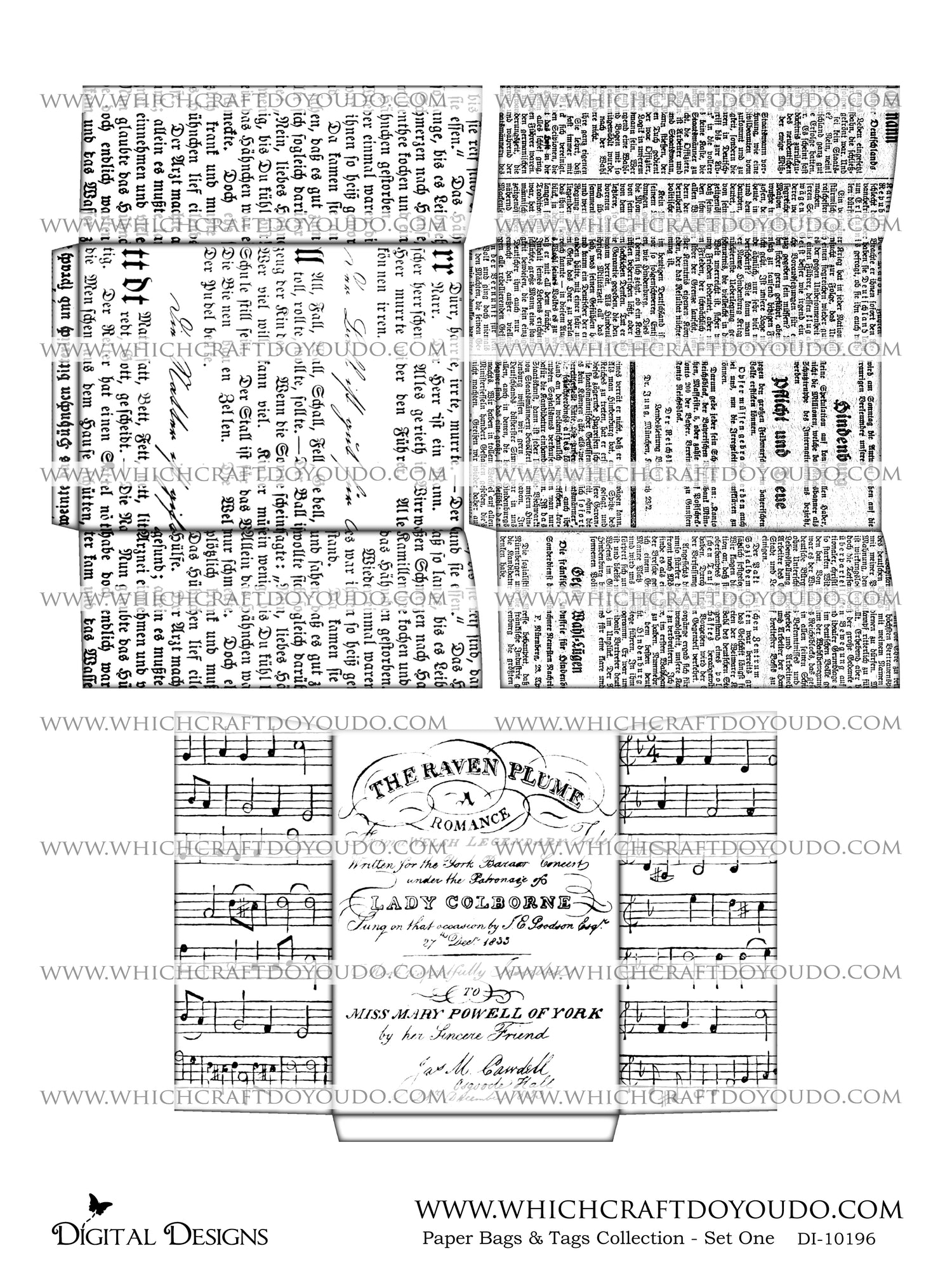 Paper Bags & Tags Collection - Set One - DI-10196 - Digital Download