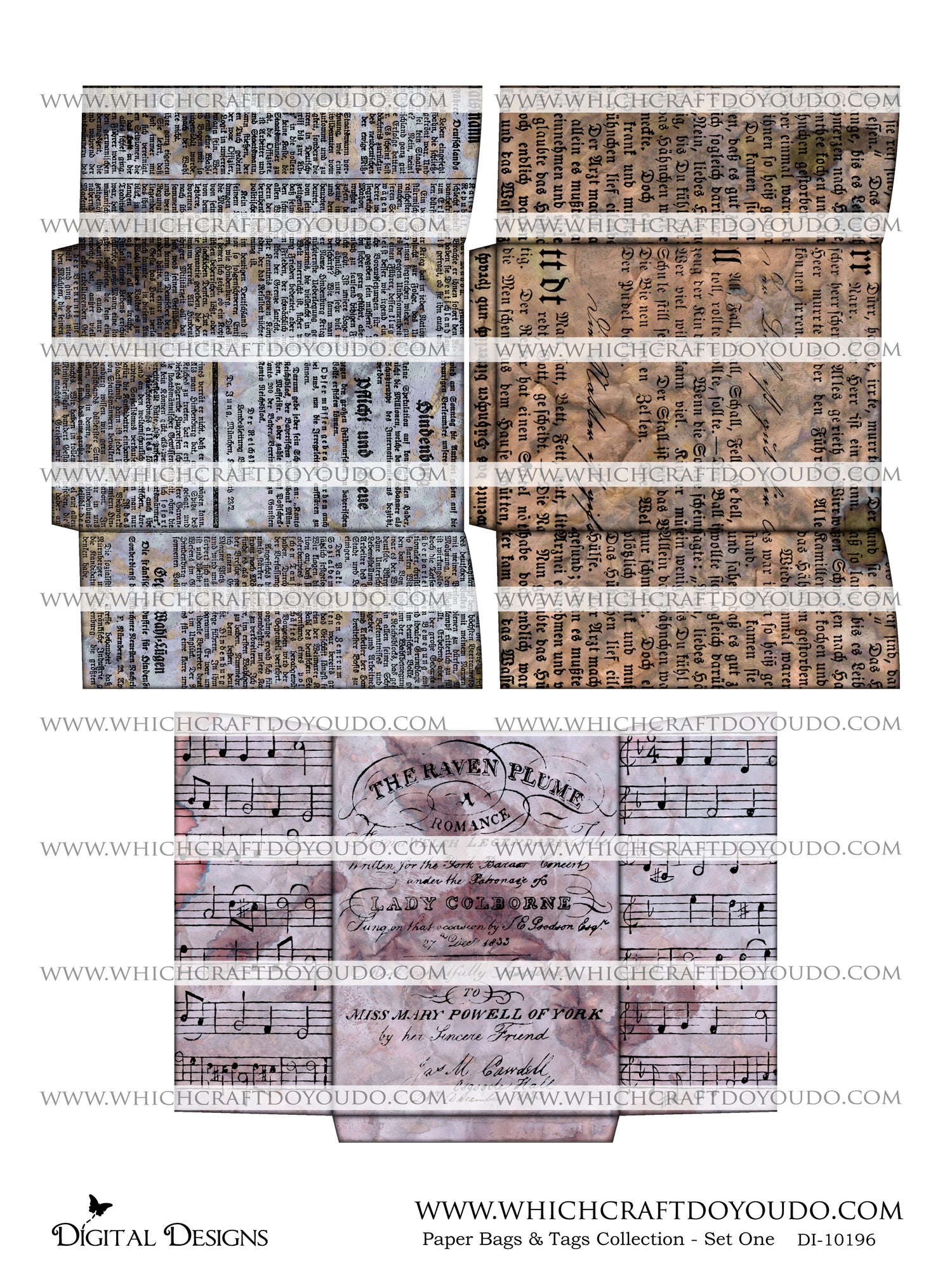 Paper Bags & Tags Collection - Set One - DI-10196 - Digital Download