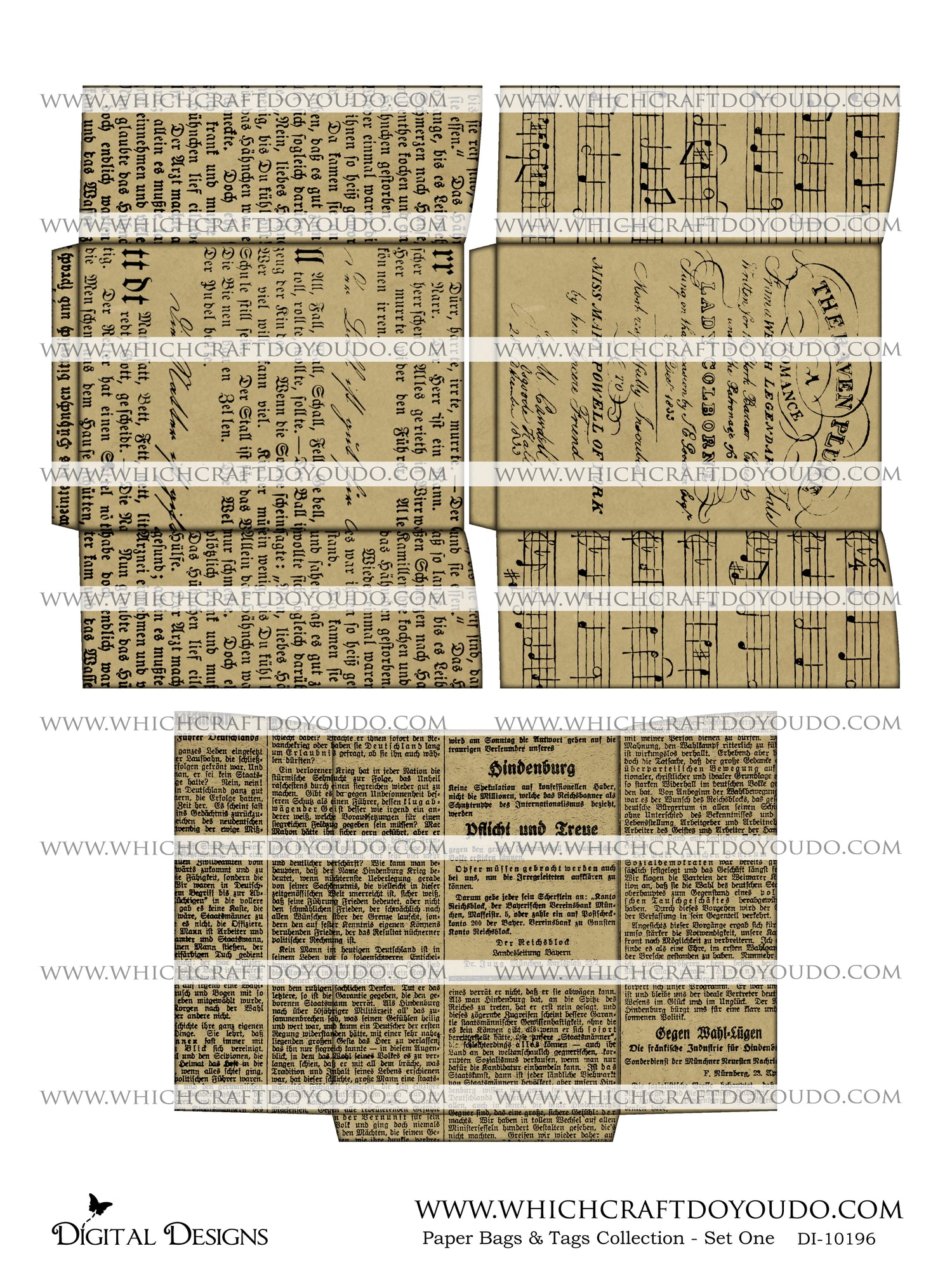 Paper Bags & Tags Collection - Set One - DI-10196 - Digital Download