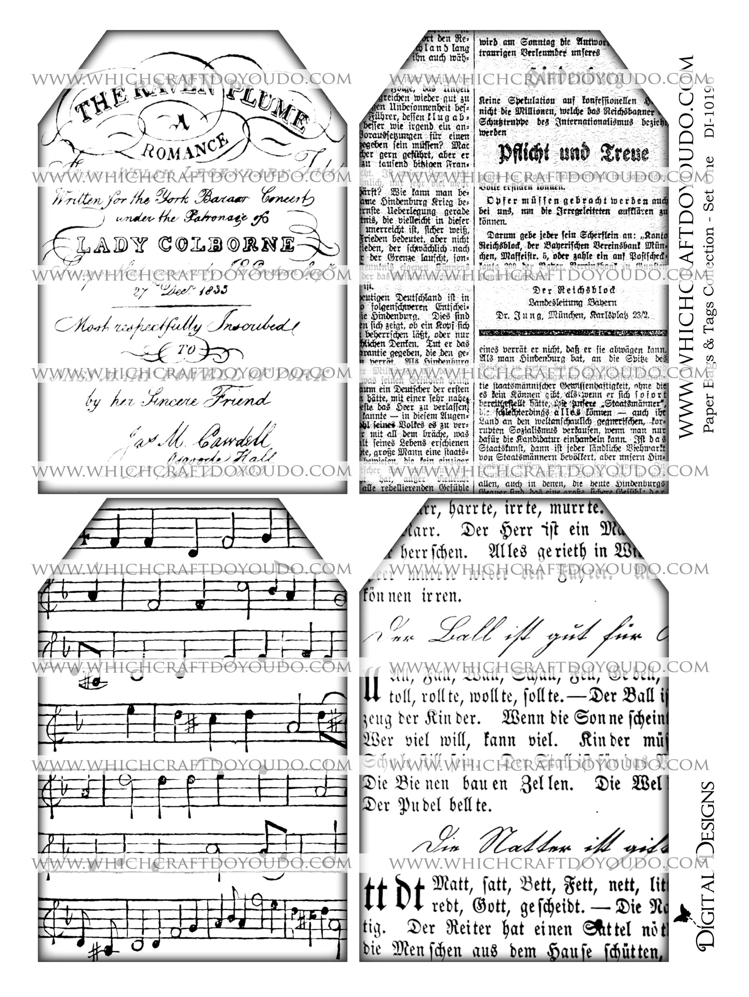 Paper Bags & Tags Collection - Set One - DI-10196 - Digital Download