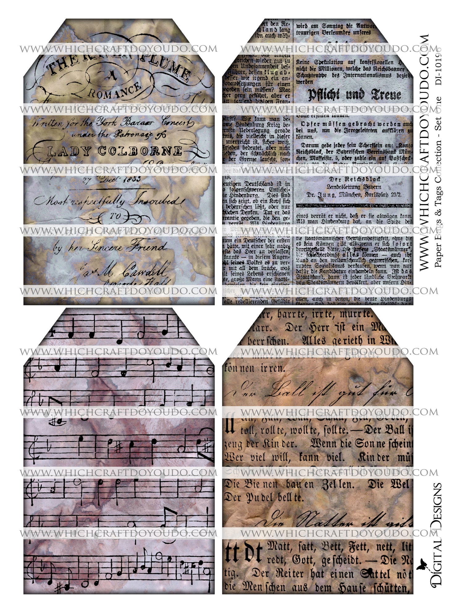 Paper Bags & Tags Collection - Set One - DI-10196 - Digital Download