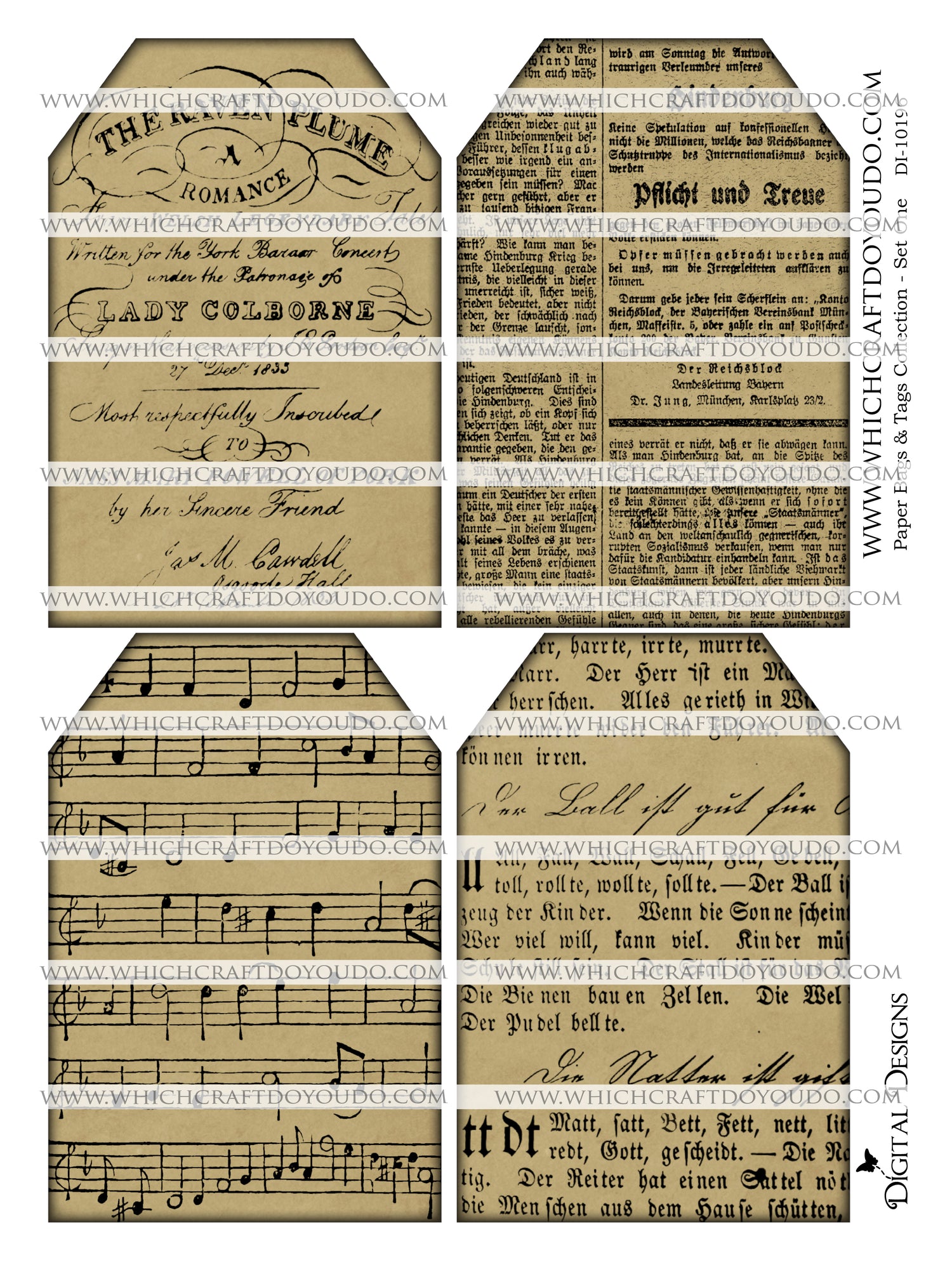 Paper Bags & Tags Collection - Set One - DI-10196 - Digital Download