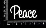 Sapphire Word - Peace - White Chipboard