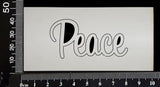 Sapphire Word - Peace - White Chipboard
