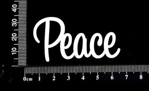 Sapphire Word - Peace - White Chipboard