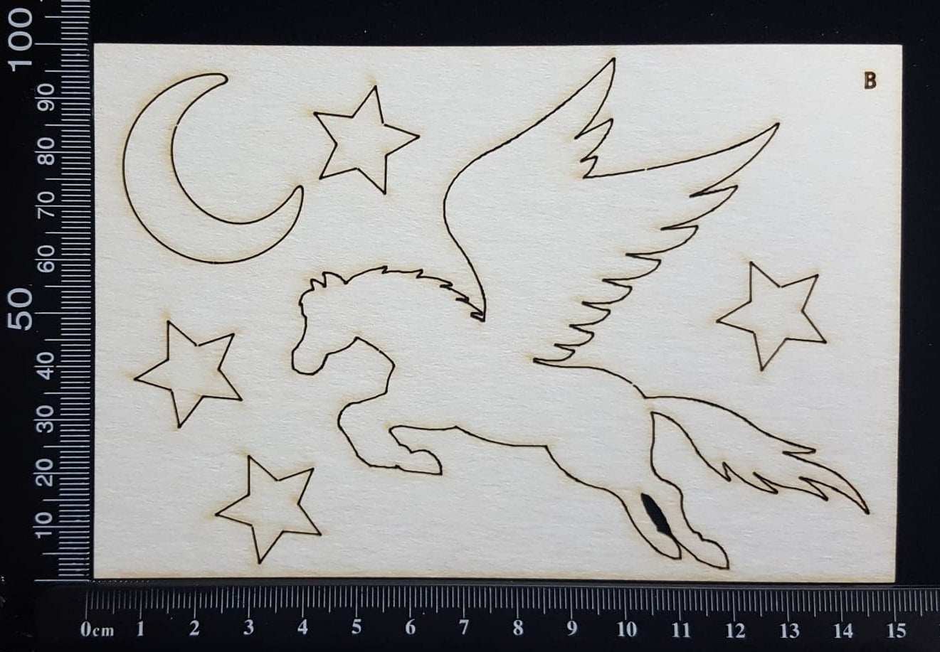 Pegasus Set - B - White Chipboard