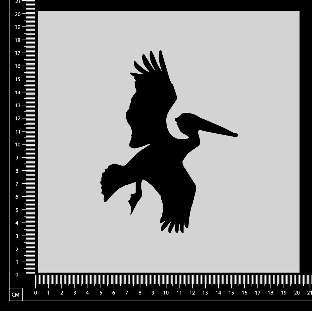 Pelican - B - Stencil - 200mm x 200mm