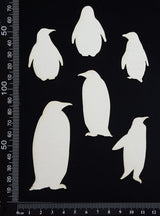Penguin Set - B - White Chipboard