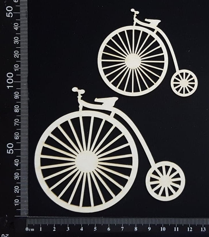 Penny Farthing Set - White Chipboard