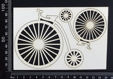 Penny Farthing Set - White Chipboard