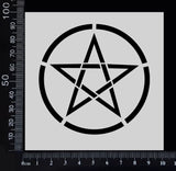 Pentagram - Stencil - 100mm x 100mm