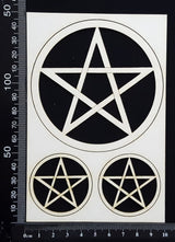 Pentagram Set - White Chipboard