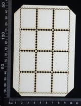 Perforated Stamp Set - White Chipboard