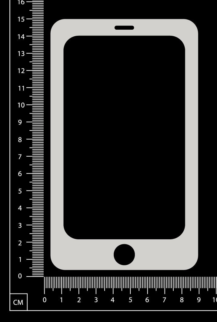 Phone Frame - White Chipboard