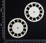 Photo Wheels Set - White Chipboard