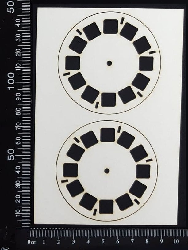 Photo Wheels Set - White Chipboard