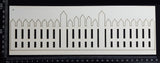 Picket Fence Border - A - Large - White Chipboard